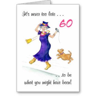 Fun 60th Birthday Card for a Woman