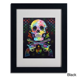 Dean Russo 'Skull and Guns' Framed Matted Art Trademark Fine Art Canvas
