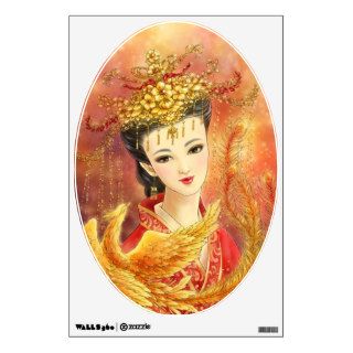 Chinese Bride with Phoenix Fantasy Art Wall Decal