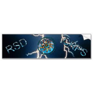 RSD/CRPS Flaming Hand & Leg Starburst Bumper Stick Bumper Sticker