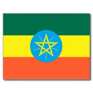 Ethiopia Flag Post Card