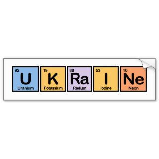 Ukraine made of Elements Bumper Sticker