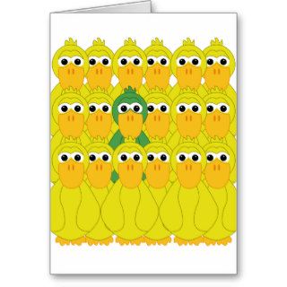 Goofy Green Duck Be Different Cards
