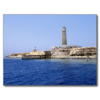 Lighthouse on Brother Islands, Red Sea, Egypt Postcards
