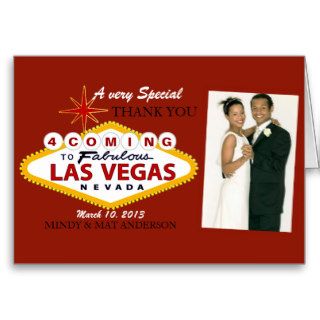 Las Vegas Wedding Thank You Photo Cards