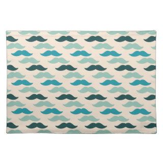 Blue Mustaches Placemats
