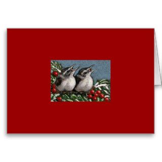 CHRISTMAS CARD BIRDS ARTWORK