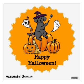 Halloween Black Labrador Cartoon 2 Wall Decal