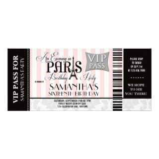 Evening in Paris Sweet 16 Party Invitations