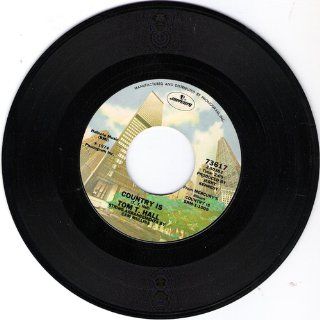 TOM T. HALL   country is MERCURY 73617 (45 vinyl record) Music