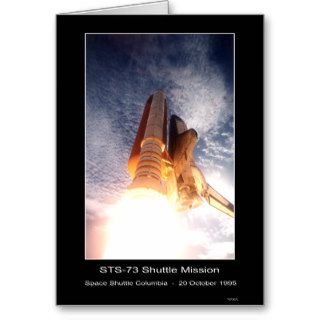 Space Shuttle Columbia Lift off – STS 73 Shuttle M Greeting Cards