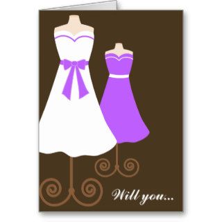 Will you? Custom Bridesmaid Card