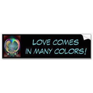 cinderellas carriage, Love comes in many colors Bumper Stickers