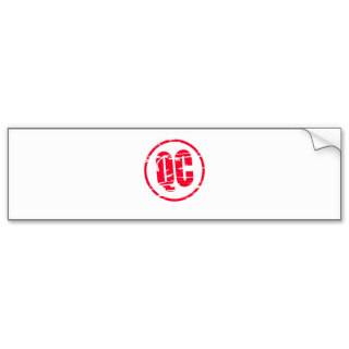QC Quality Control red rubber stamp effect Bumper Sticker