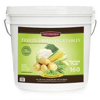 Chef's Banquet Freeze Dried Vegetable Variety Bucket (160 Servings) Chef's Banquet Dehydrated & Freeze Dried Food