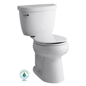 KOHLER Cimarron Comfort Height The Complete Solution elongated 1.28 gpf toilet with Class Five flushing technology in White K 11451 0