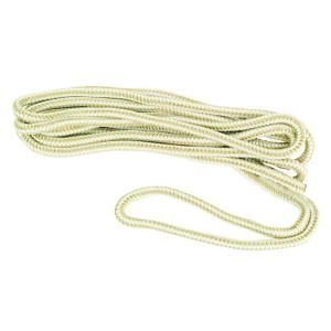 Crown Bolt 1/2 in x 25 ft. White and Beige Double Braid Nylon Dock Line 65792