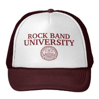 Rock Band T Shirt Maroon Red Trucker Hat