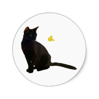 Bombay Cat & Butterfly Stickers