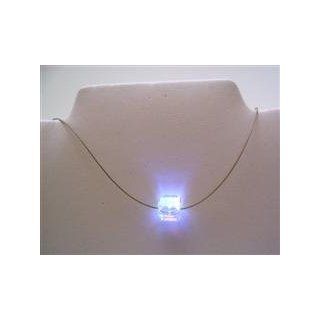 L.E.D. Glowing Crystal Necklace White Lightening Clothing