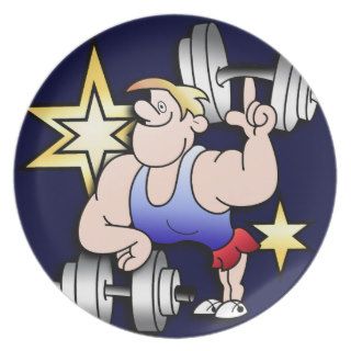 Strong Man Party Plate