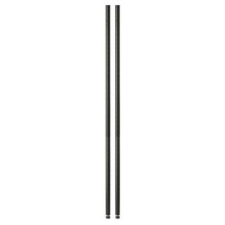 Honey Can Do Black 48 in. Pole with Leg Levelers (2 Pack) SHFPOL2 B48