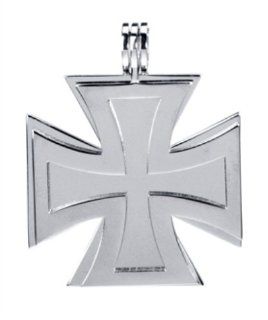 Twin Iron Cross Pendant   Collectible Medallion Necklace Accessory Jewelry