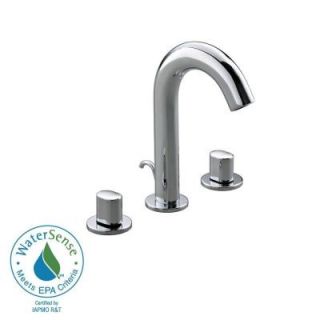 KOHLER Oblo 8 in. Widespread 2 Handle Low Arc Bathroom Faucet in Polished Chrome K 10086 9 CP