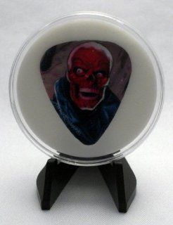 Marvel Universe Villain Red Skull Guitar Pick With Display Case & Easel   100% MADE IN USA 