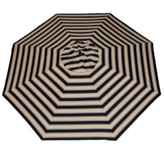 Plantation Patterns 11 ft. Patio Umbrella in Twilight Stripe 9111 01250500