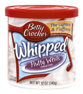 Betty Crocker Frosting Whipped Fluffy White, 12 Ounce Containers (Pack of 8)  Icing  Grocery & Gourmet Food