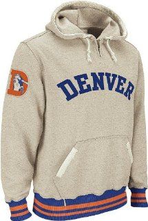 Denver Broncos Reebok Vintage Ash 1/4 Zip Throwback Hooded Sweatshirt  Sports Related Merchandise  Sports & Outdoors