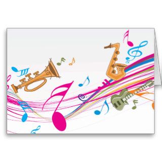 Riding Along the Musical River Greeting Cards