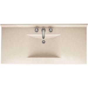 Swanstone Contour 49 in. Solid Surface Vanity Top in Almond Galaxy with Almond Galaxy Basin CV2249 046