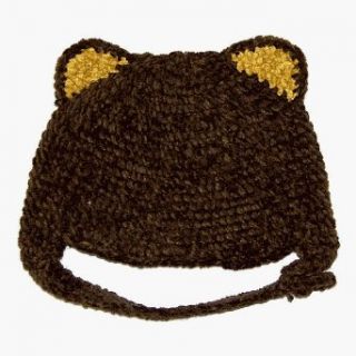 San Diego Hat Company Cotton Chenile Bear Ears Hat Brown, 1 2 Years Clothing