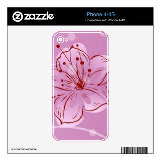 Floating Cherry Blossom Decal For iPhone 4S