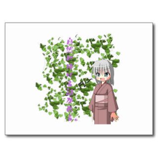 Anime   Poetry to greenery Post Card