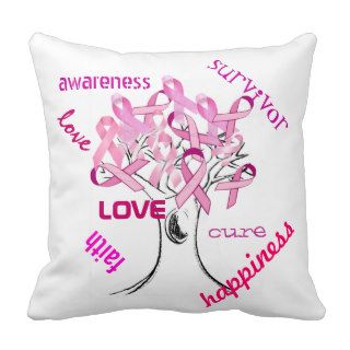 Breast Cancer Awareness   Believer T Shirt Throw Pillows