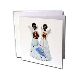 gc_1069_1 Angels   African American angels   Greeting Cards 6 Greeting Cards with envelopes  Blank Greeting Cards 