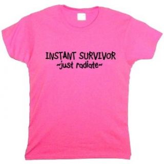 FDT Womens Cancer LF T Shirt Survivor Just Radiate Pink Clothing