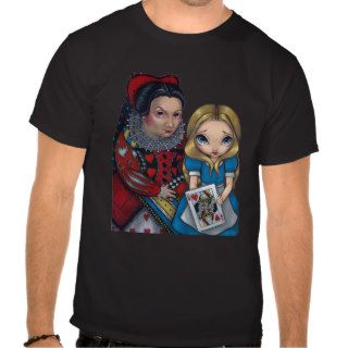 Alice in Wonderland and The Queen Of Hearts T shirt