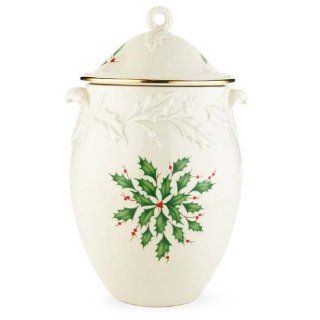 Lenox Holiday Carved Cookie Jar Kitchen & Dining