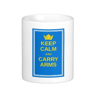Keep Calm and Carry Arms Swedish Viking Mug