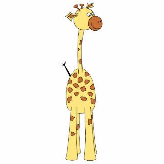 Happy Giraffe. Cartoon Photo Cutout