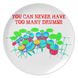 You Can Never Have Too Many Drums Party Plates