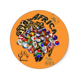 Wild Soccer Celebration Safari style futbol gifts Round Sticker