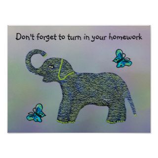 Little Jade Elephant Classroom Motivational Poster
