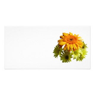 Orange Daisy With Yellow Mums Photo Greeting Card