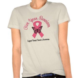 Five Year Breast Cancer Survivor Shirts