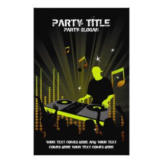 Customizable Party flyer with dj